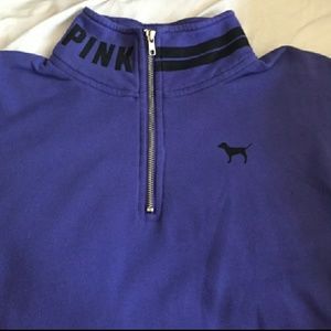 PINK quarter zip pull over sweatshirt